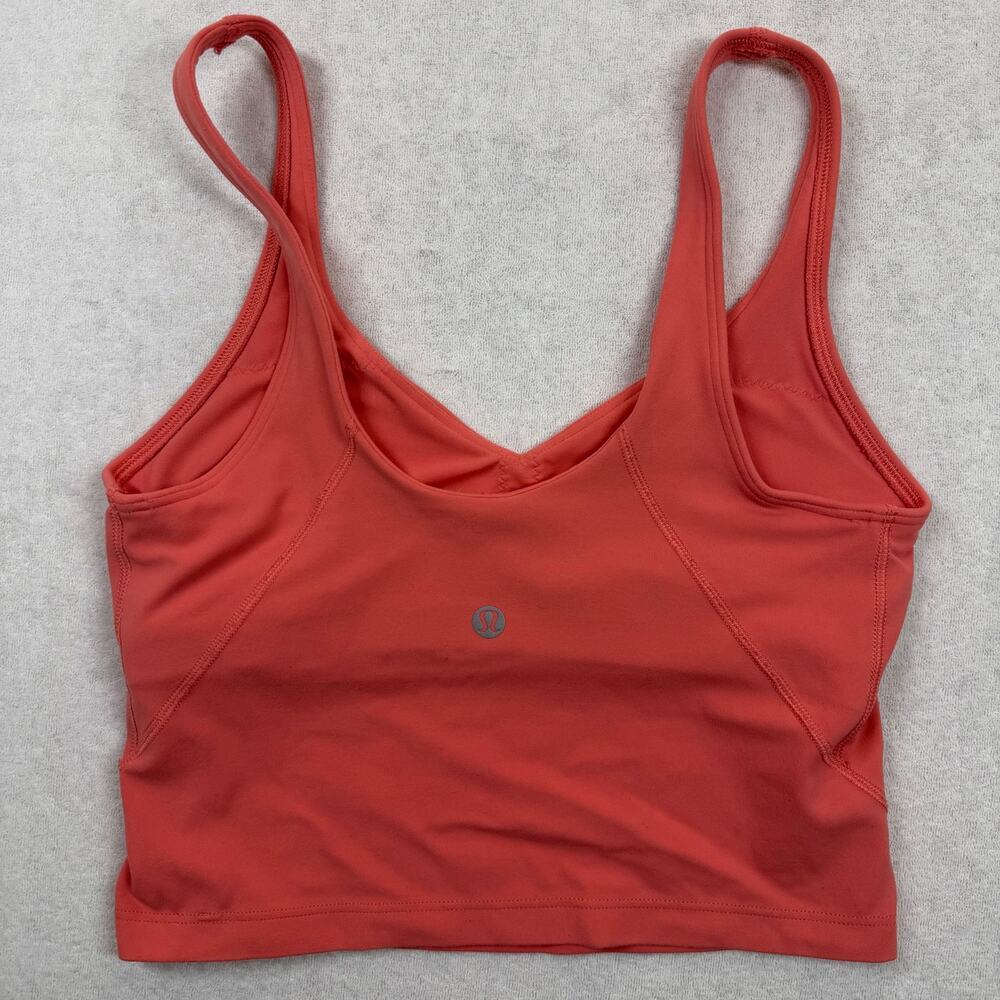 Lululemon Align Tank Top Women’s Size 4 Coral Pink Built In Bra Nulu